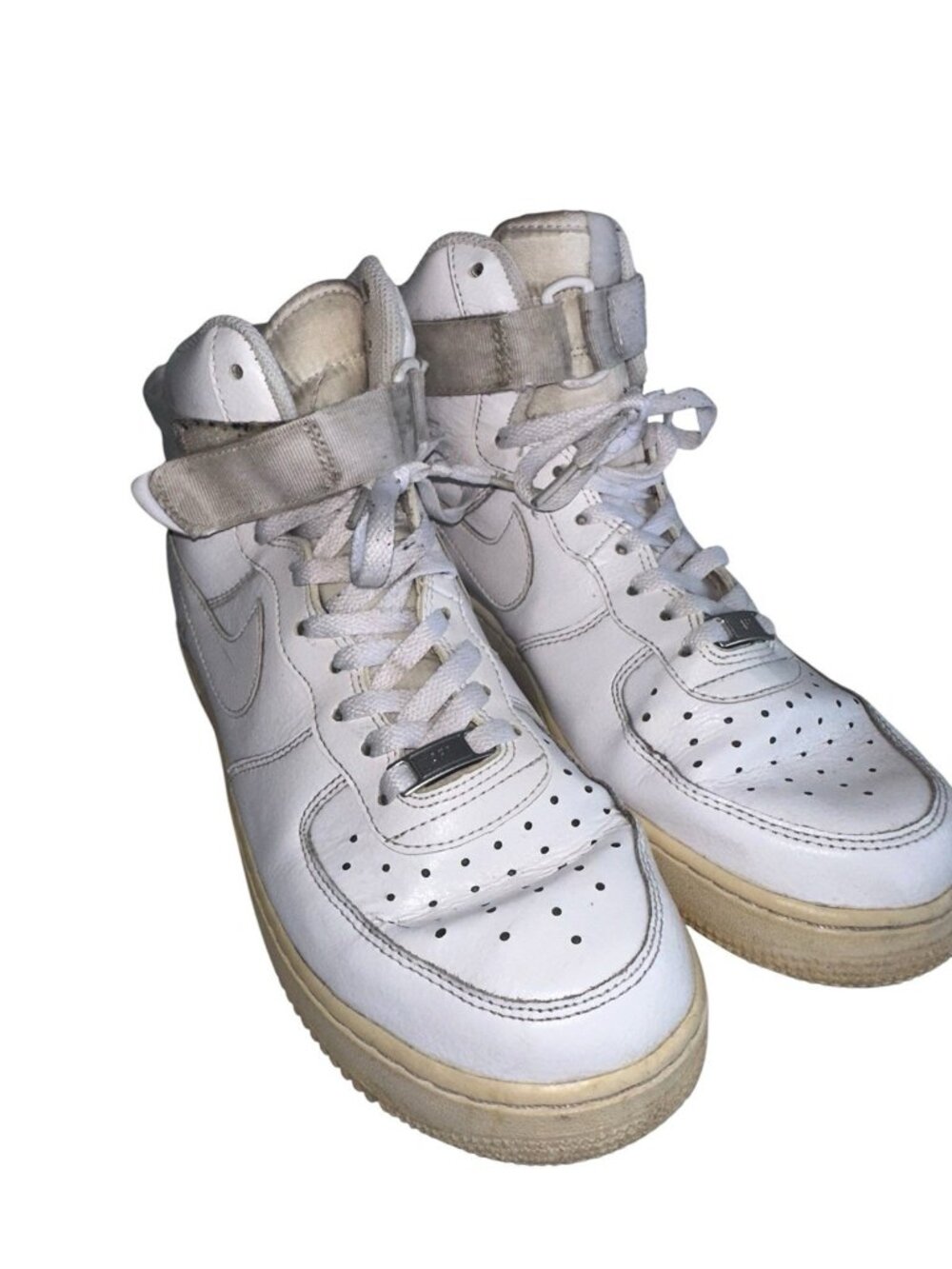 Nike Mens Air Force 1 High '07 315121-115 All White Lace-Up Sneaker Shoes Size 9